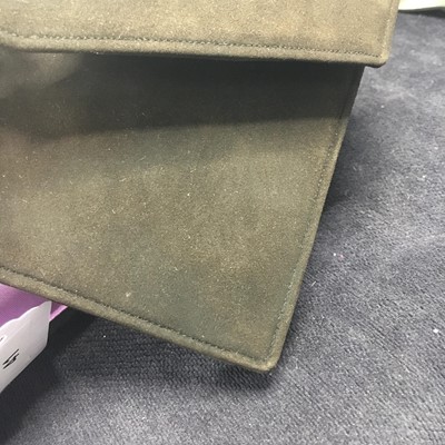 Lot 41 - A Cartier brown suede bag, 1930s