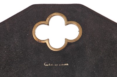 Lot 41 - A Cartier brown suede bag, 1930s