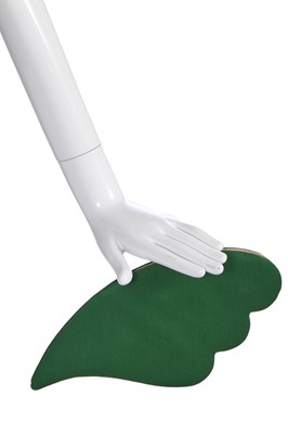 Lot 393 - A Pierre Cardin green satin bag, 1960s