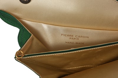 Lot 393 - A Pierre Cardin green satin bag, 1960s