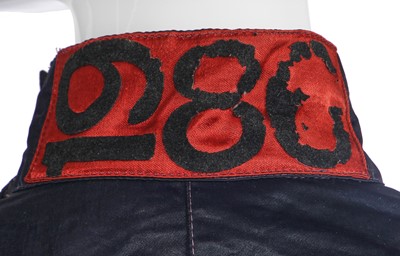 Lot 571 - A Jean Paul Gaultier blue and brown nylon dress, 'Constructivist (Russian)' collection, Autumn-Winter 1986-87