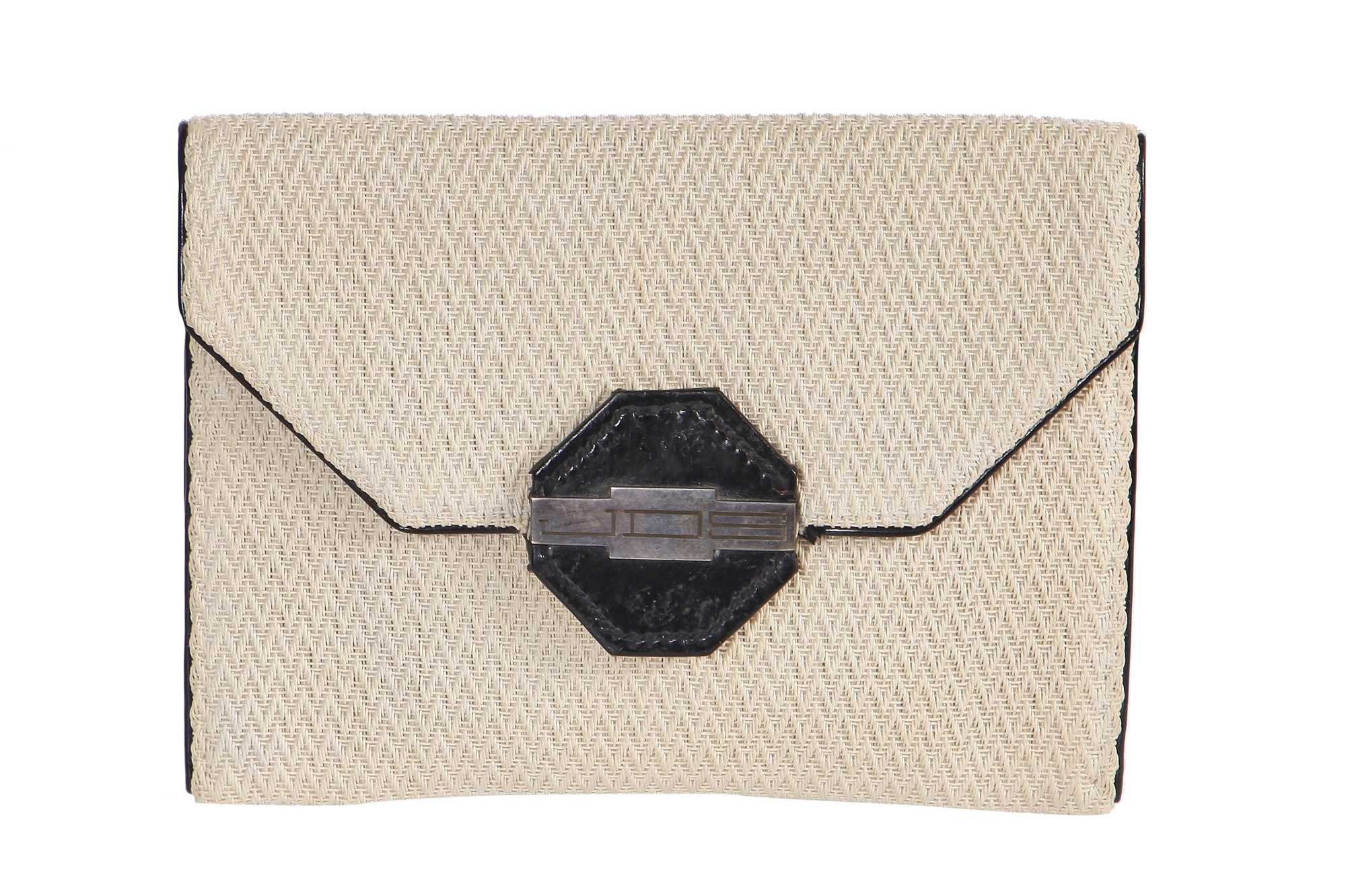 Lot 46 - An Hermès zig-zag corded evening purse, 1930s