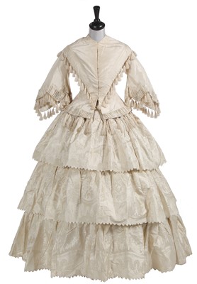 Lot 859 - A group of bridal-wear dating from the 1850s