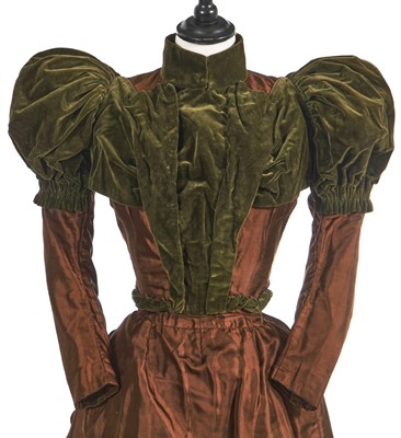 Lot 827 - Three velvet garments late 1880s, 1890s