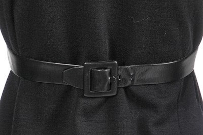 Lot 419 - A Cristóbal Balenciaga haute couture black wool jersey dress, circa 1963