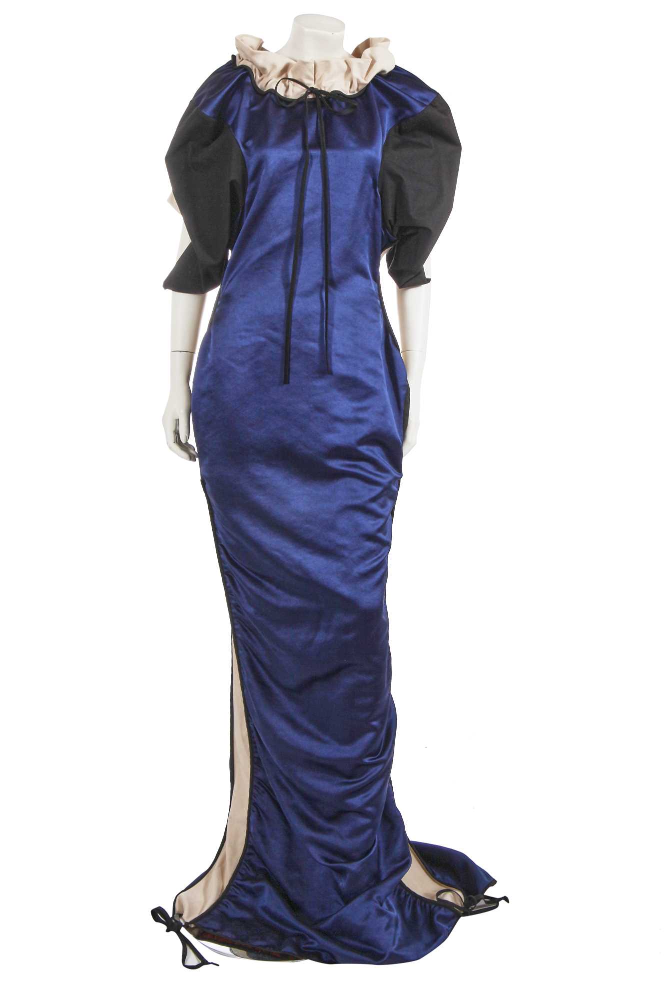 Lot 351 - A Vivienne Westwood blue silk satin dress, 'Street Theatre' collection, Spring-Summer 2003