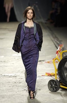 Lot 351 - A Vivienne Westwood blue silk satin dress, 'Street Theatre' collection, Spring-Summer 2003