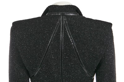 Lot 376 - An Alexander McQueen black lurex-flecked wool suit, commercial collection 2007