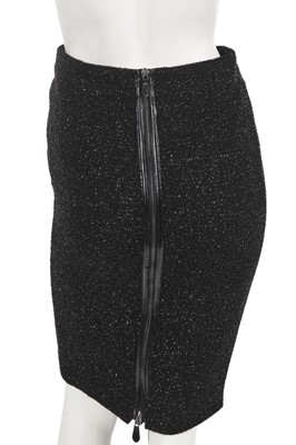 Lot 376 - An Alexander McQueen black lurex-flecked wool suit, commercial collection 2007