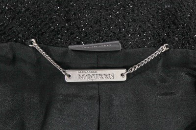 Lot 376 - An Alexander McQueen black lurex-flecked wool suit, commercial collection 2007