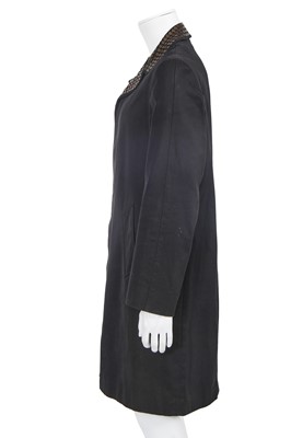 Lot 138 - A Maison Martin Margiela men's black cotton gabardine coat, Spring-Summer 2007