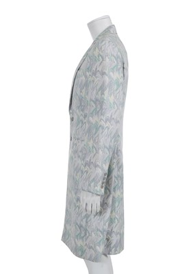 Lot 23 - An Alexander McQueen men's marbling print coat, circa 1997