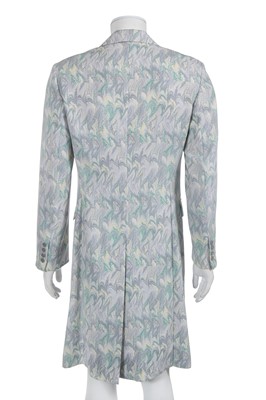 Lot 23 - An Alexander McQueen men's marbling print coat, circa 1997