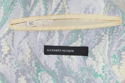 Lot 23 - An Alexander McQueen men's marbling print coat, circa 1997