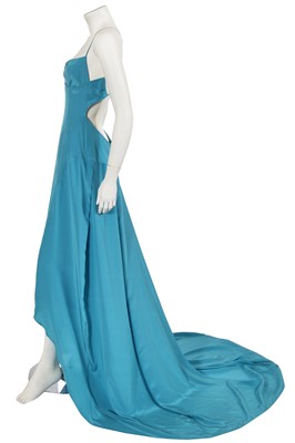 Lot 402 - A Narciso Rodriguez blue silk summer gown, 2005