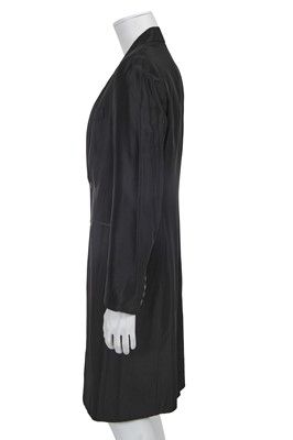 Lot 25 - An Alexander McQueen men's black acetate coat, 'Joan' collection, Autumn-Winter 1998-99