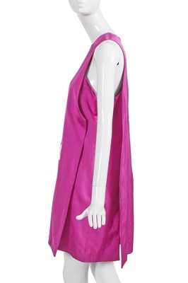 Lot 92 - A Hussein Chalayan magenta satin mini dress, 'Sakoku' collection, Spring-summer 2011