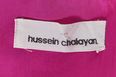 Lot 92 - A Hussein Chalayan magenta satin mini dress, 'Sakoku' collection, Spring-summer 2011