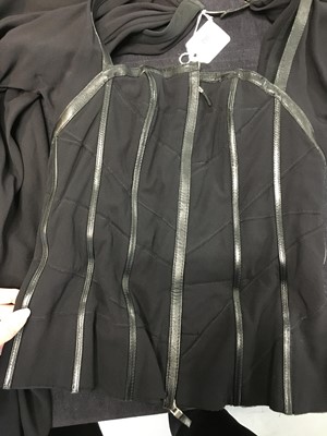 Lot 382 - An Alexander McQueen black crêpe georgette bustier, 'Scanners' collection, Autumn-Winter 2003-04