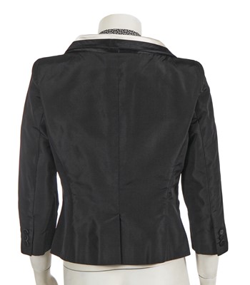 Lot 378 - An Alexander McQueen black silk faille jacket, commercial collection 2006