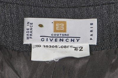 Lot 556 - A Givenchy by Alexander McQueen grey wool and lurex suit, Autumn-Winter 1998-99