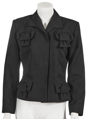 Lot 483 - A Givenchy by John Galliano black grain de poudre jacket, 1996