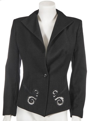 Lot 555 - An Alexander McQueen black wool jacket, 'no 13' commercial collection, Spring-Summer 1999