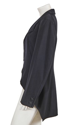 Lot 442 - A Yohji Yamamoto ink blue gabardine jacket, 1980s