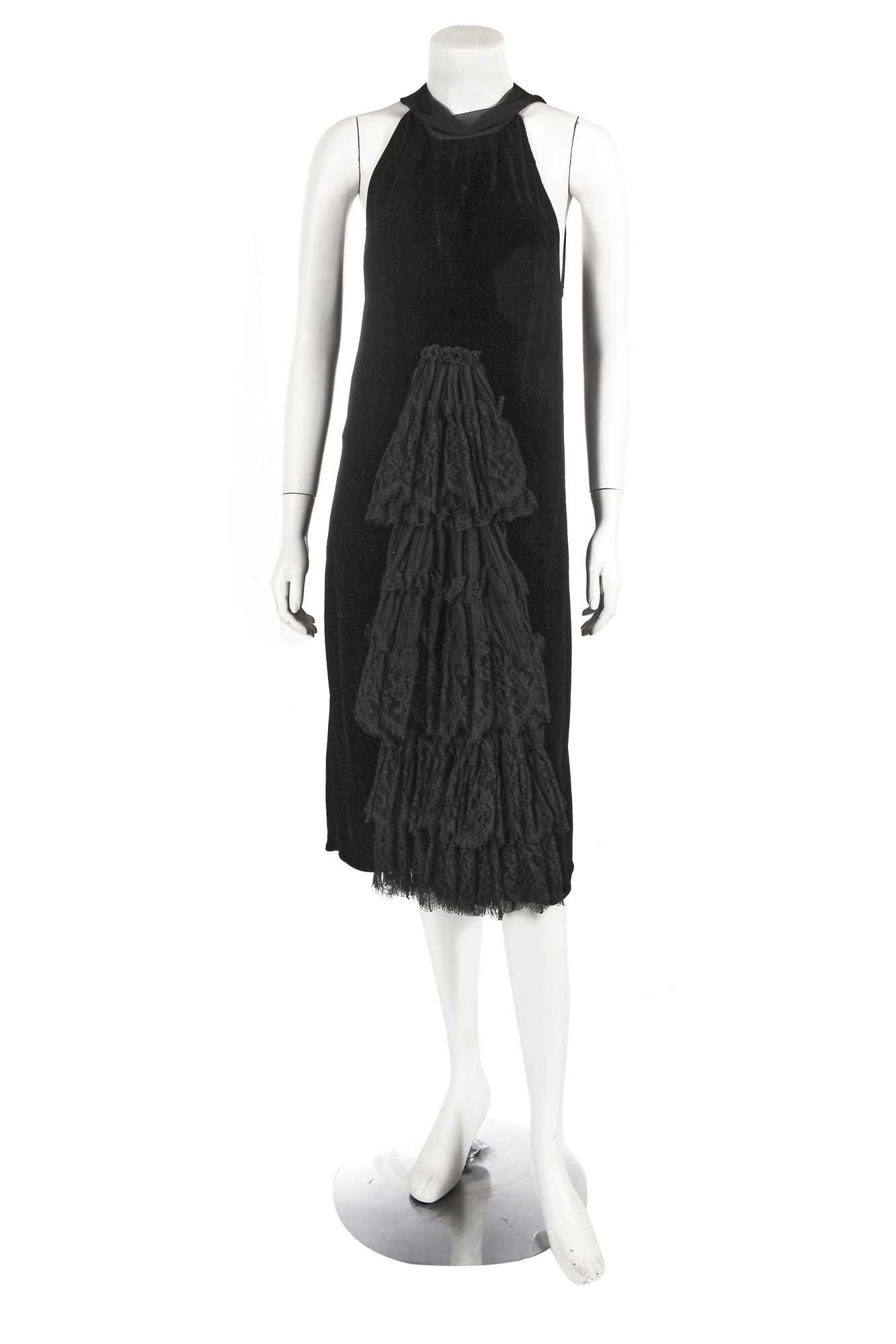 Lot 354 - A Jean Paul Gaultier black velvet and chiffon dress, 'Sleepy Hollow' collection, Autumn-Winter 2006-07