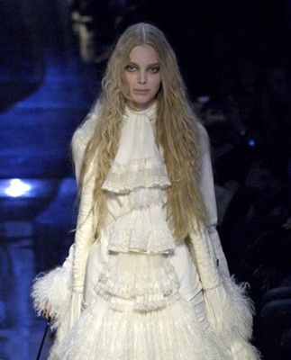 Lot 354 - A Jean Paul Gaultier black velvet and chiffon dress, 'Sleepy Hollow' collection, Autumn-Winter 2006-07