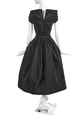 Lot 430 - A Christian Dior haute couture black faille 'Amour' cocktail dress, 'A-line', Spring-Summer 1955