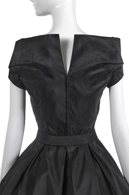 Lot 430 - A Christian Dior haute couture black faille 'Amour' cocktail dress, 'A-line', Spring-Summer 1955