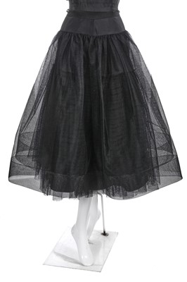 Lot 430 - A Christian Dior haute couture black faille 'Amour' cocktail dress, 'A-line', Spring-Summer 1955