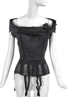 Lot 430 - A Christian Dior haute couture black faille 'Amour' cocktail dress, 'A-line', Spring-Summer 1955