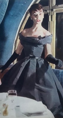 Lot 430 - A Christian Dior haute couture black faille 'Amour' cocktail dress, 'A-line', Spring-Summer 1955