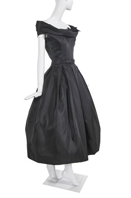 Lot 430 - A Christian Dior haute couture black faille 'Amour' cocktail dress, 'A-line', Spring-Summer 1955
