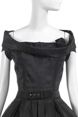 Lot 430 - A Christian Dior haute couture black faille 'Amour' cocktail dress, 'A-line', Spring-Summer 1955