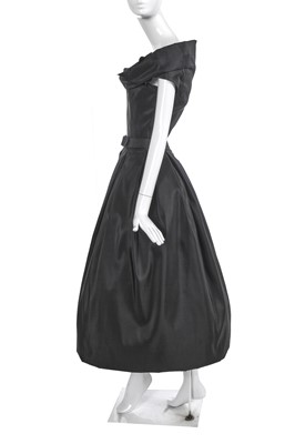 Lot 430 - A Christian Dior haute couture black faille 'Amour' cocktail dress, 'A-line', Spring-Summer 1955