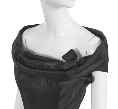 Lot 430 - A Christian Dior haute couture black faille 'Amour' cocktail dress, 'A-line', Spring-Summer 1955