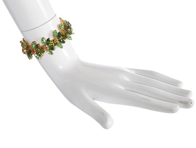 Lot 428 - A necklace and bracelet, attributed to Christian Dior, late 1950s