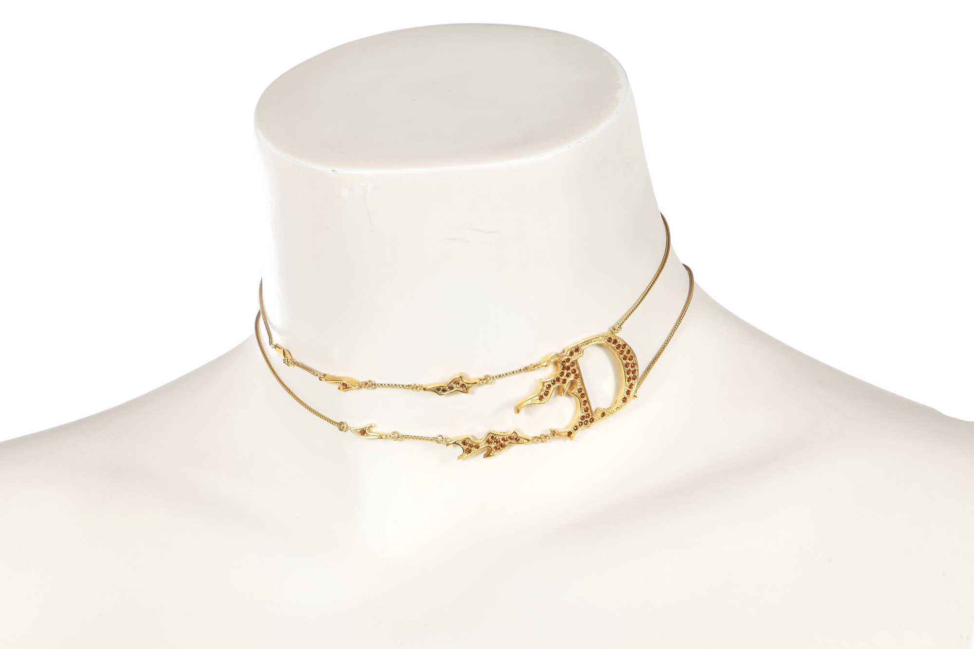 Lot 247 - A Christian Dior by John Galliano gilt choker necklace, 2000s