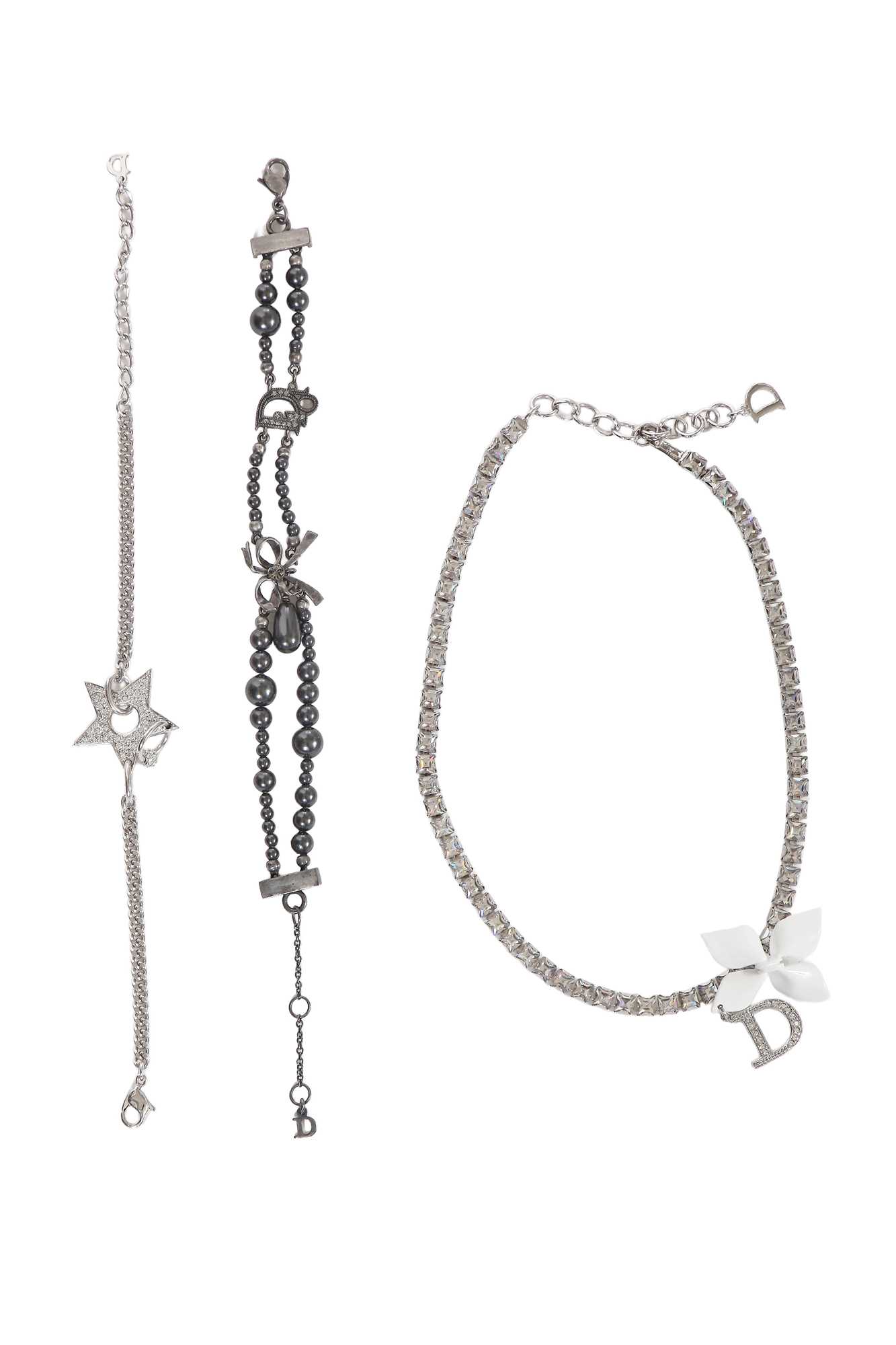 Lot 248 - A Christian Dior by John Galliano necklace and two bracelets, 2000s