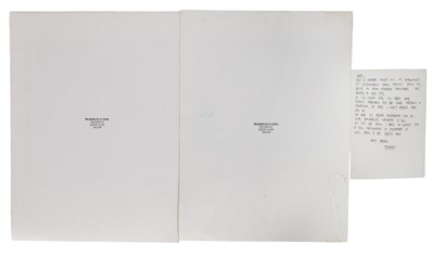 Lot 487 - Two backstage photographs and a contact sheet by Milagros de Torre for John Galliano's 'Fencing' collection, Autumn-Winter 1990-91