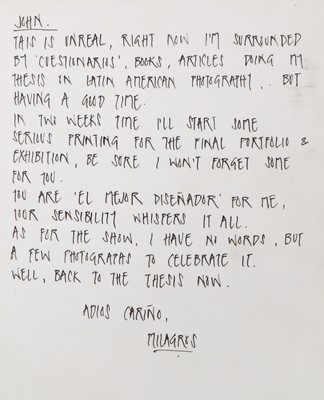 Lot 487 - Two backstage photographs and a contact sheet by Milagros de Torre for John Galliano's 'Fencing' collection, Autumn-Winter 1990-91