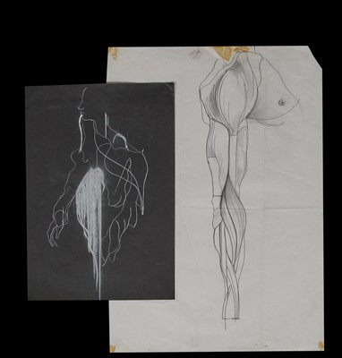 Lot 199 - Julie Verhoeven for John Galliano anatomical drawings and fashion illustrations for A/W 1990-91 and S/S 1991
