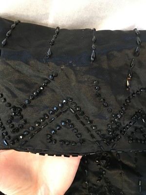 Lot 459 - A Jeanne Lanvin beaded black silk evening dress, Summer 1921