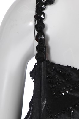 Lot 459 - A Jeanne Lanvin beaded black silk evening dress, Summer 1921