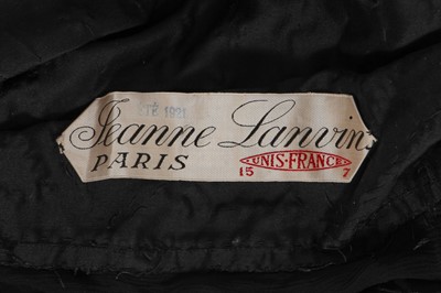 Lot 459 - A Jeanne Lanvin beaded black silk evening dress, Summer 1921