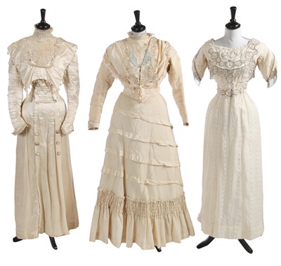 Lot 781 - Three bridal gowns, 1900-1916