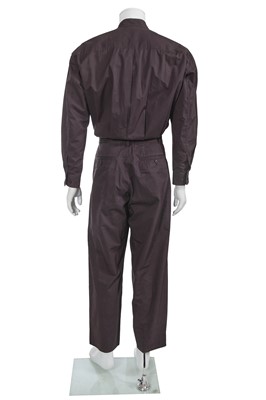 Lot 122 - An Issey Miyake men's grey cotton jumpsuit, 1986